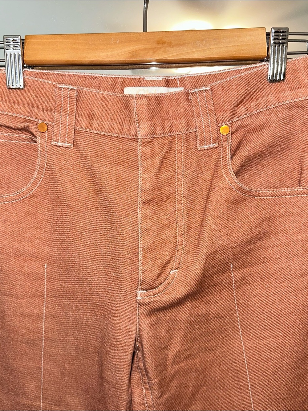 Chloé Front Pleat Wide Leg Denim Jeans - Picture 3 of 14